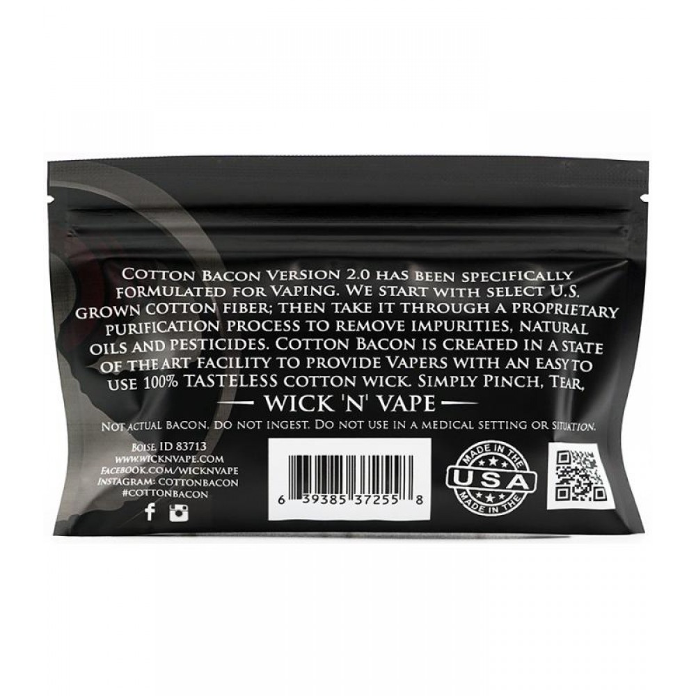 Wicknvape Cotton Bacon V2 ΟΡΓΑΝΙΚΟ ΒΑΜΒΑΚΙ Πρώτες Ύλες