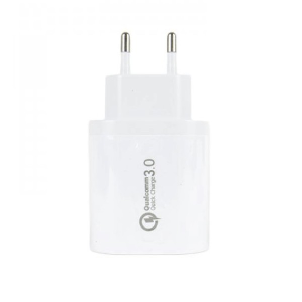 Αντάπτορας Πρίζας Τοίχου Λευκός USB 3 port 2,1A 5V Fast Charge 3.0 BK373