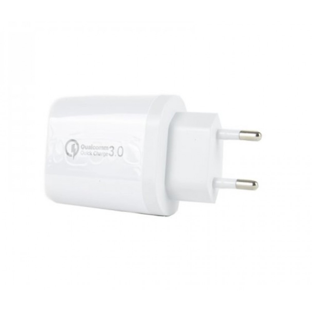 Αντάπτορας Πρίζας Τοίχου Λευκός USB 3 port 2,1A 5V Fast Charge 3.0 BK373 Φορτιστές-USB Καλώδια