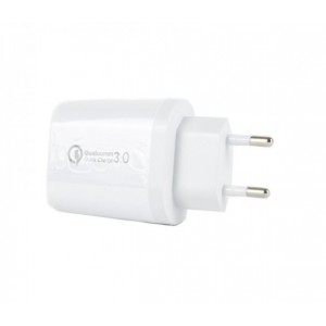 Αντάπτορας Πρίζας Τοίχου Λευκός USB 3 port 2,1A 5V Fast Charge 3.0 BK373 Φορτιστές-USB Καλώδια