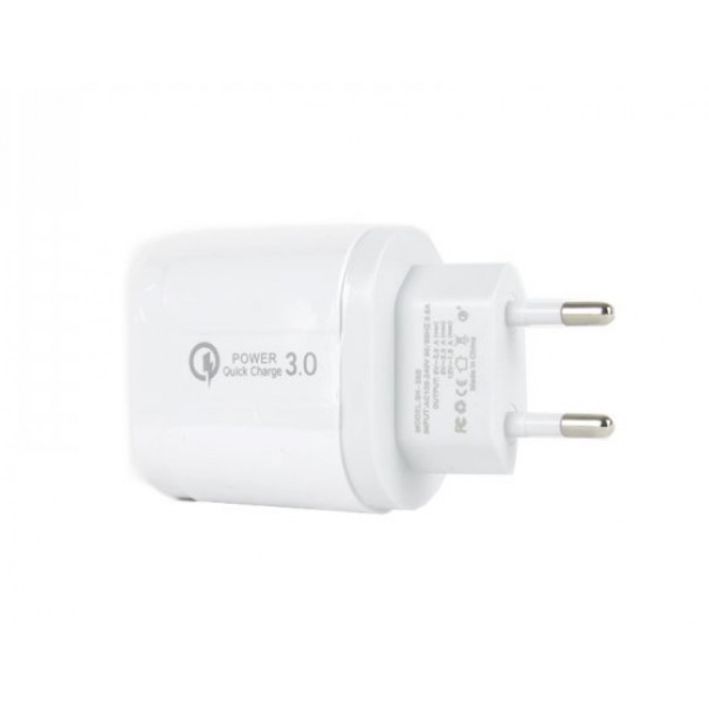 Αντάπτορας Τοίχου USB 4 port 3,1A 5V Fast Charge BK385 White Φορτιστές-USB Καλώδια