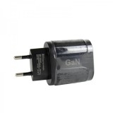 Αντάπτορας Τοίχου USB & USB Type-C 65W 5V Super Fast Charge 3.0 BK385-GaN Black 3