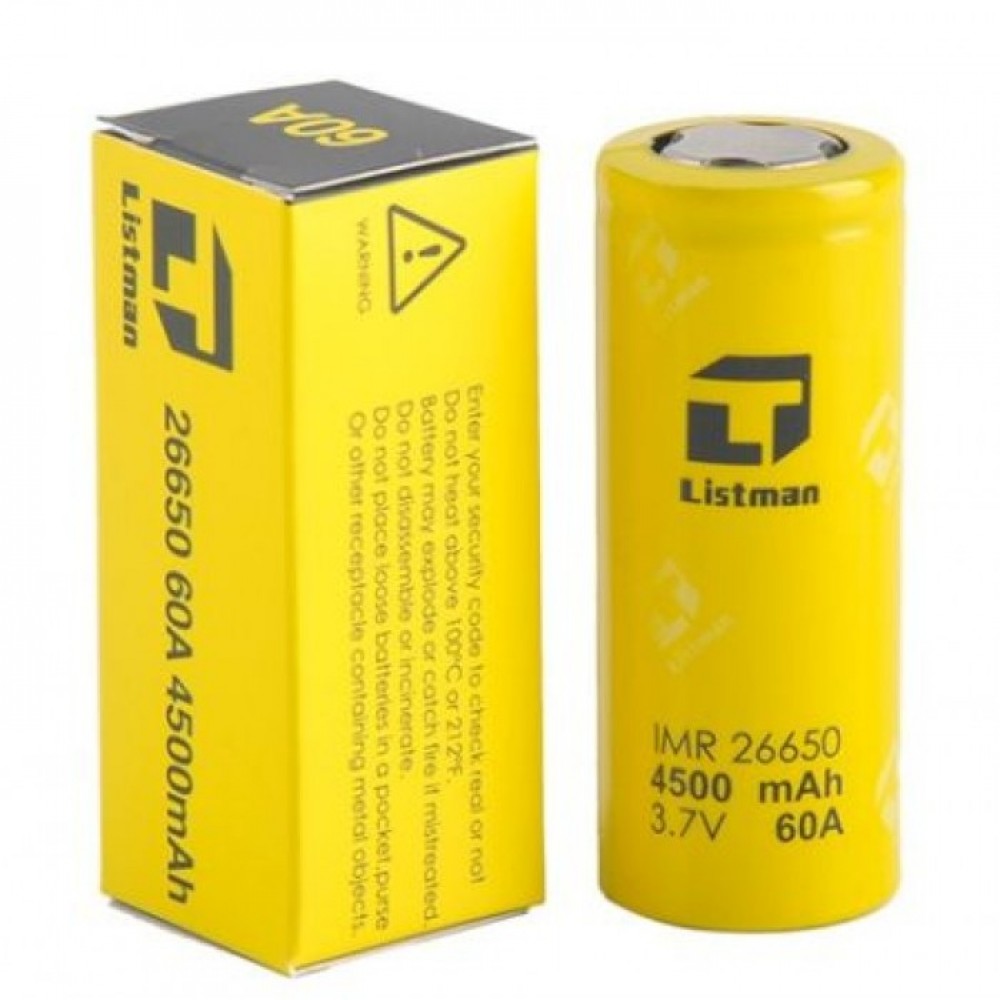 Μπαταρία Listman 26650 4500mAh 60A (1τμχ) Αξεσουάρ