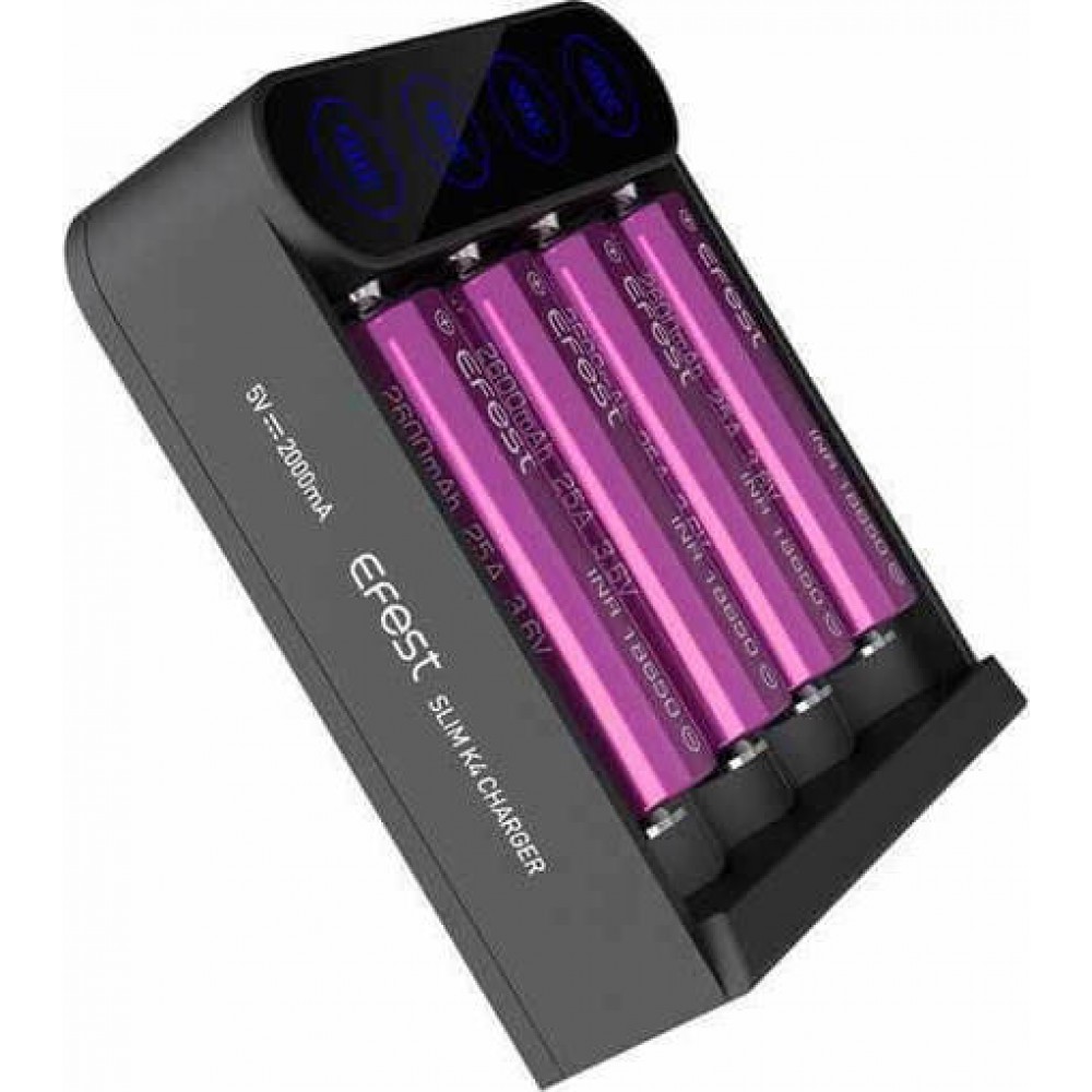 Efest Slim K4 ΦΟΡΤΙΣΤΗΣ ΜΕ USB ΚΑΛΩΔΙΟ Φορτιστές-USB Καλώδια