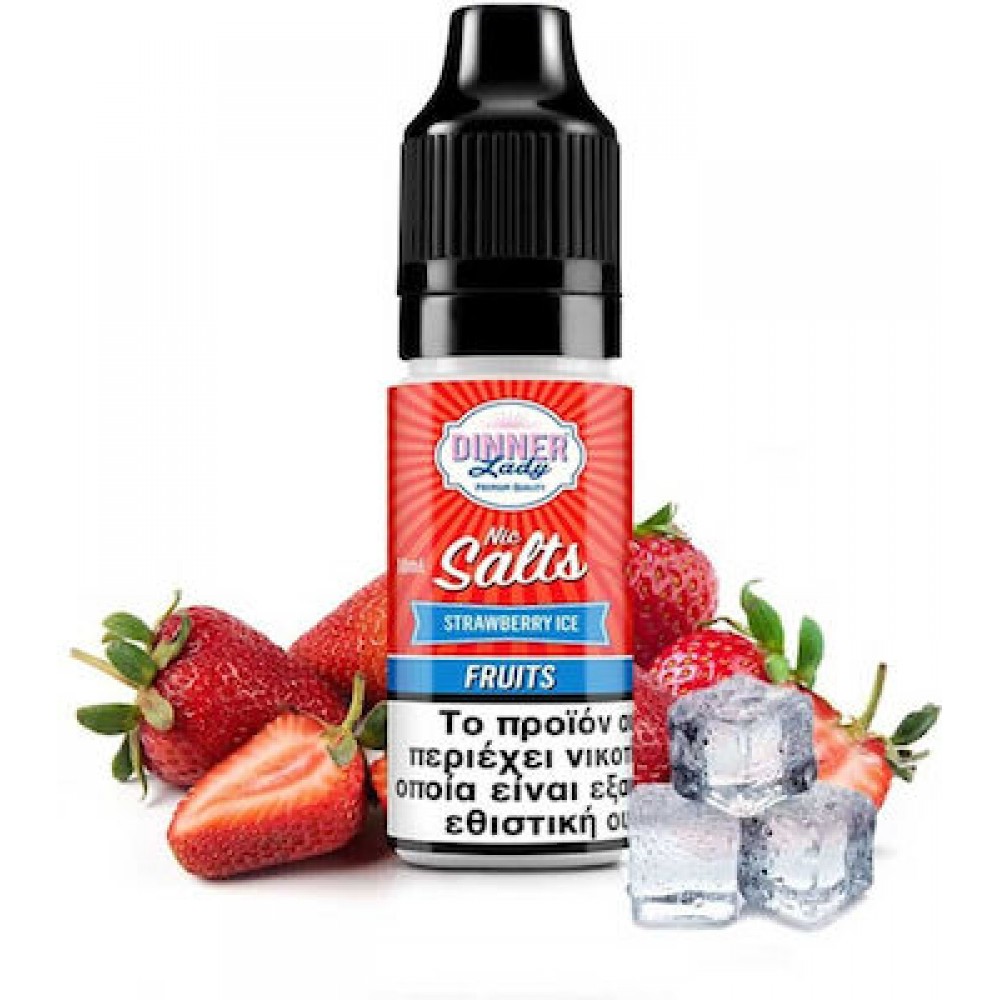 Dinner Lady Salt Strawberry Ice 20mg 10ml Υγρά Αναπλήρωσης