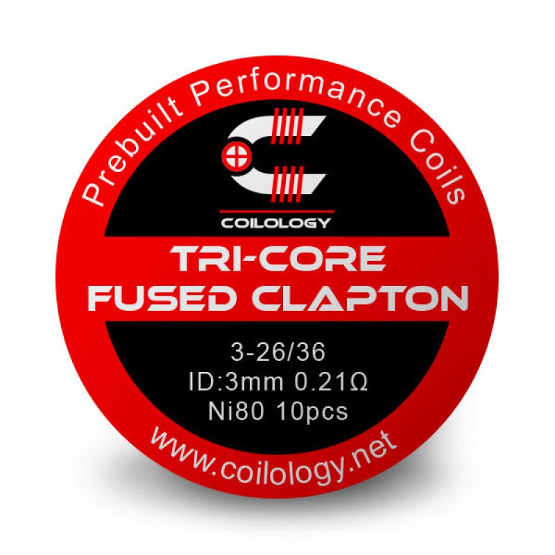 Coilology Tri-core Fused Clapton Prebuilt Coil Ni80 0.21ohm 10τμχ