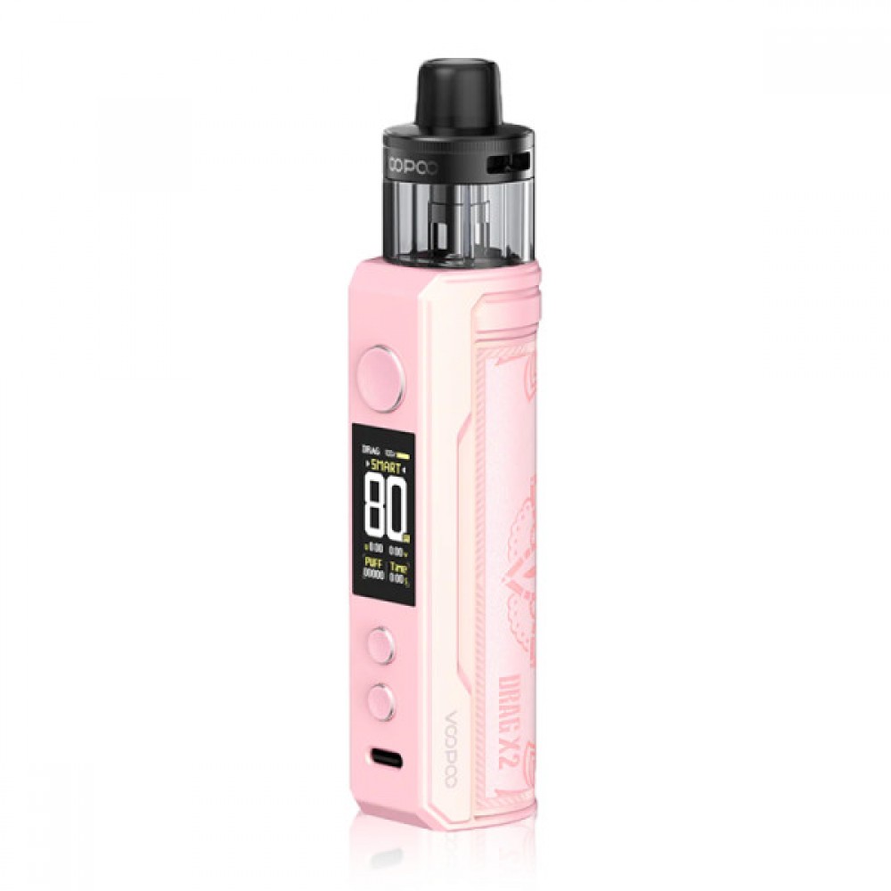 Voopoo Drag X2 Pod 5ml 80w Kit Glow Pink Ηλεκτρονικό Τσιγάρο